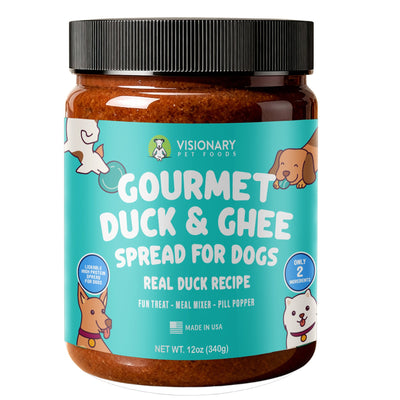 Duck and Ghee Meat Spread | NEW 12oz Jar Dog Treat Visionary Pet Foods