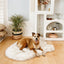 PupRug by Paw.com® Faux Fur Orthopedic Dog Bed - Curve White with Brown Accents Medium (40" L x 25" W) Dog Beds Paw.com
