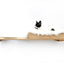 The Cat Nest Bed Natural Bamboo Cream Plush 34" Escape Hatch Cat shelves/bed Catastrophic Creations