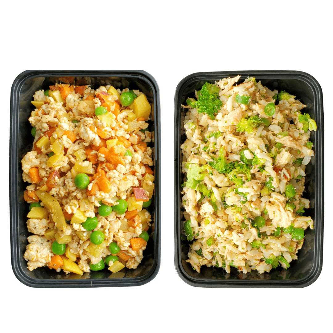 Chicken and Salmon Combo - case includes 24, 8oz meals Dog Food Din Din 4 Dogs