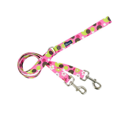 Daisy Dot Double Connection Leash – EarthStyle Standard Training Leash 2 Hounds Design