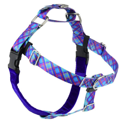 Twilight Glow Blue Plaid Freedom No-Pull Dog Harness – EarthStyle 2 Hounds Design