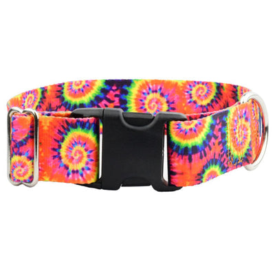 Classic Tie-Dye Dog Collar – EarthStyle 1 inch 2 Hounds Design