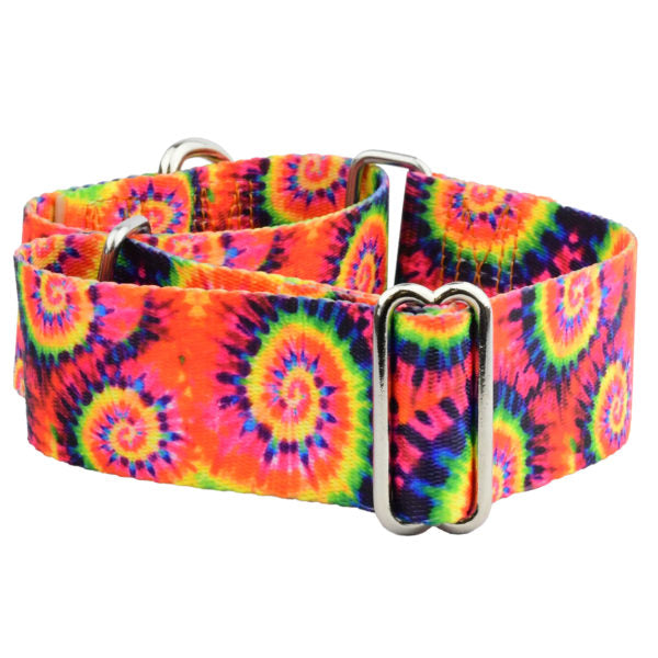 Classic Tie-Dye Martingale Dog Collar – EarthStyle 1.5 inch 2 Hounds Design
