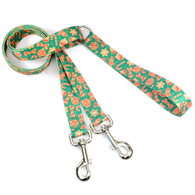 Holiday Cookies Double Connection Dog Leash – EarthStyle Standard Training Leash 2 Hounds Design
