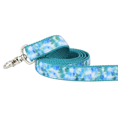 Teal Tie-Dye Velvet Dog Leash 2 Hounds Design