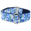Navy Tie-Dye Elite Velvet Martingale Dog Collar 1.5 inch wide Martingale Dog Collar 2 Hounds Design