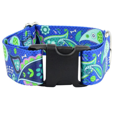 Paw Paisley Dog Collar – EarthStyle 1.5 inch 2 Hounds Design