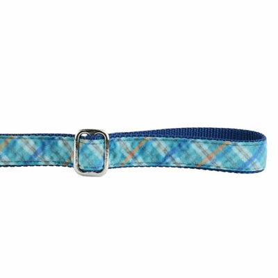 Blue Plaid Velvet Dog Leash 2 Hounds Design