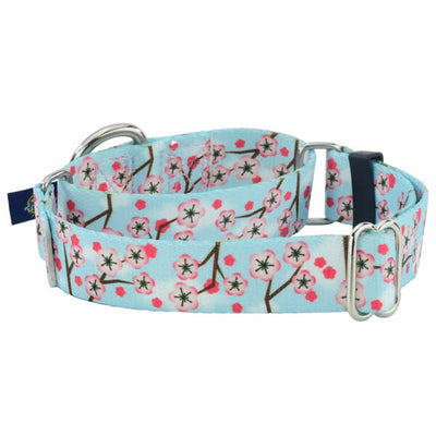 Cherry Blossoms Martingale Dog Collar – EarthStyle 1 inch 2 Hounds Design
