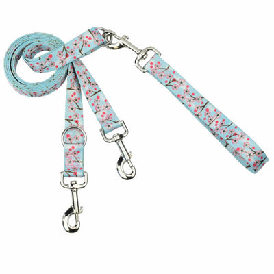Cherry Blossoms Double Connection Leashes – EarthStyle Euro Leash (longer version) 2 Hounds Design
