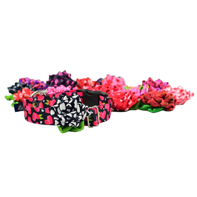 Collar Flower - Black and White Kisses 2 Hounds Design
