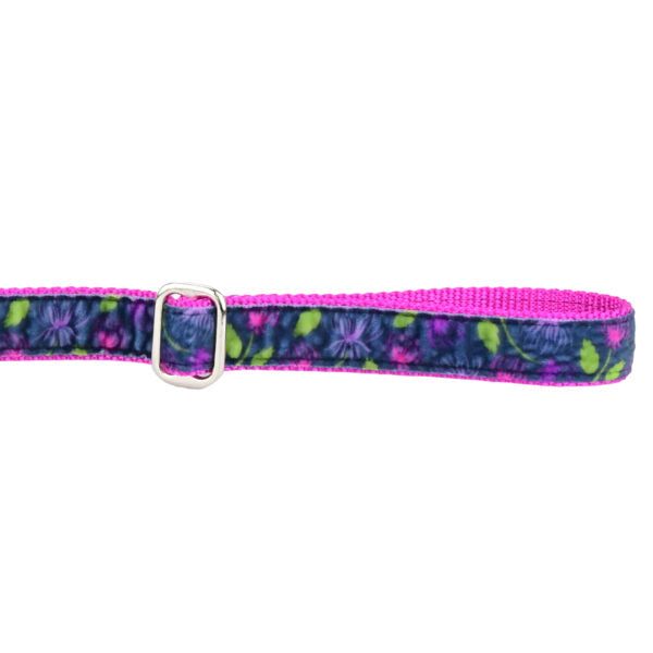 Midnight Dahlia Velvet Dog Leash 2 Hounds Design