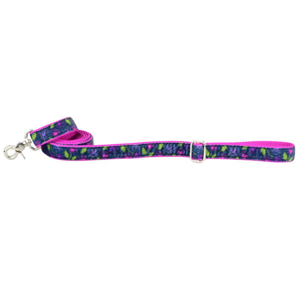 Midnight Dahlia Velvet Dog Leash 2 Hounds Design