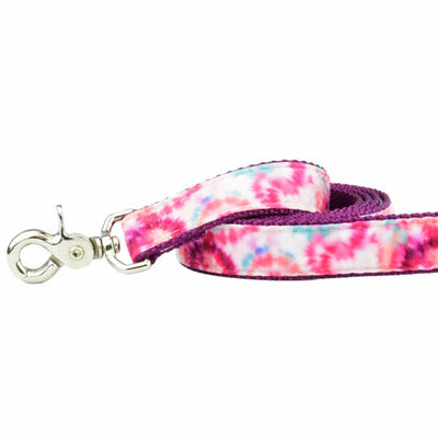 Pink Tie-Dye Velvet Dog Leash 2 Hounds Design