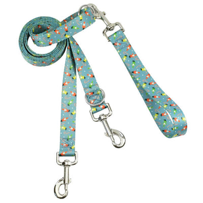 Jolly Gnomes Double Connection Leash – EarthStyle Euro Leash (longer version) 2 Hounds Design