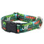 Holiday Graffiti Dog Collar – EarthStyle 1 inch 2 Hounds Design