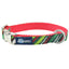 Christmas Stripe Velvet Essential Dog Collar 5 8 inch wide 2 Hounds Design