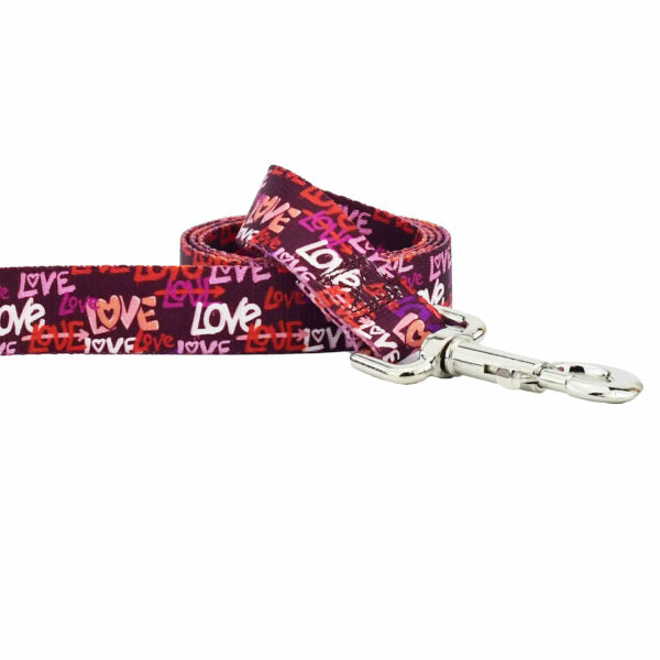 Love Graffiti Red Dog Leash – EarthStyle 2 Hounds Design
