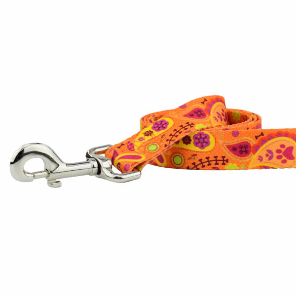 Orange Paisley Dog Leash – EarthStyle 2 Hounds Design