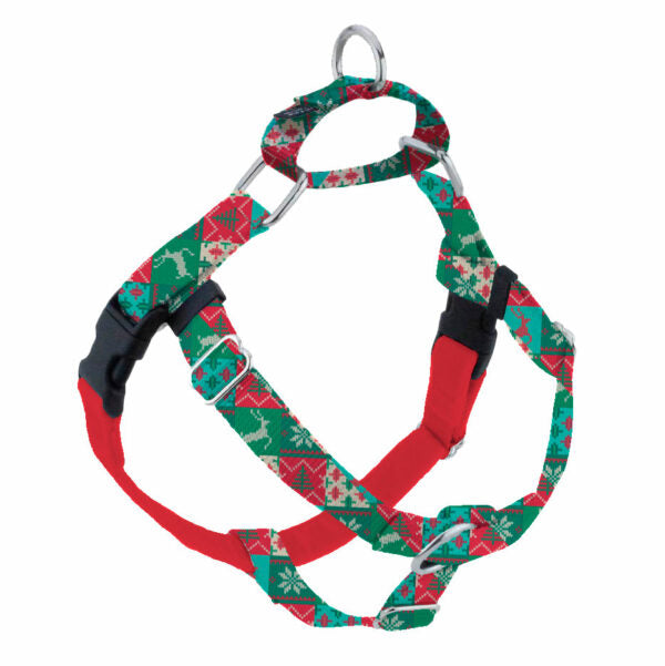 Christmas Patchwork Freedom No-Pull Dog Harness – EarthStyle 2 Hounds Design