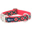 Poinsettia Holiday Velvet Essential Dog Collar (1″ Only) XXLarge (26-34 inches) 2 Hounds Design