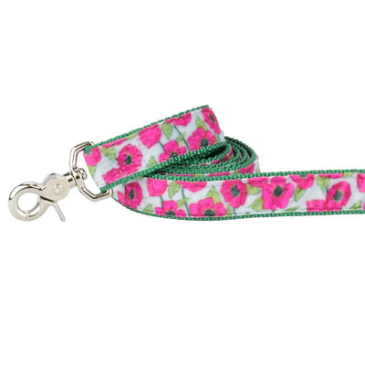 Bold Poppies Velvet Dog Leash 2 Hounds Design