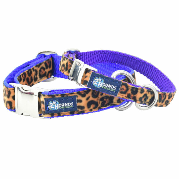 Soft Kitty Velvet Essential Dog Collar (Multiple Webbing Color Options) 2 Hounds Design