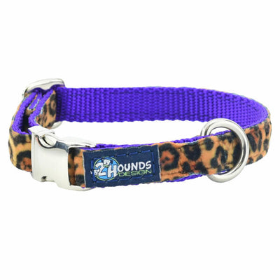 Soft Kitty Velvet Essential Dog Collar (Multiple Webbing Color Options) 5 8 inch wide Dog Collar 2 Hounds Design