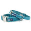 Teal Velvet Essential Dog Collar 2 Hounds Design