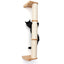 Wall Mounted Cat Climbing Pole - Sisal Natural Bamboo 3-Tier No Leaf Shelf Cat Scratcher Catastrophic Creations