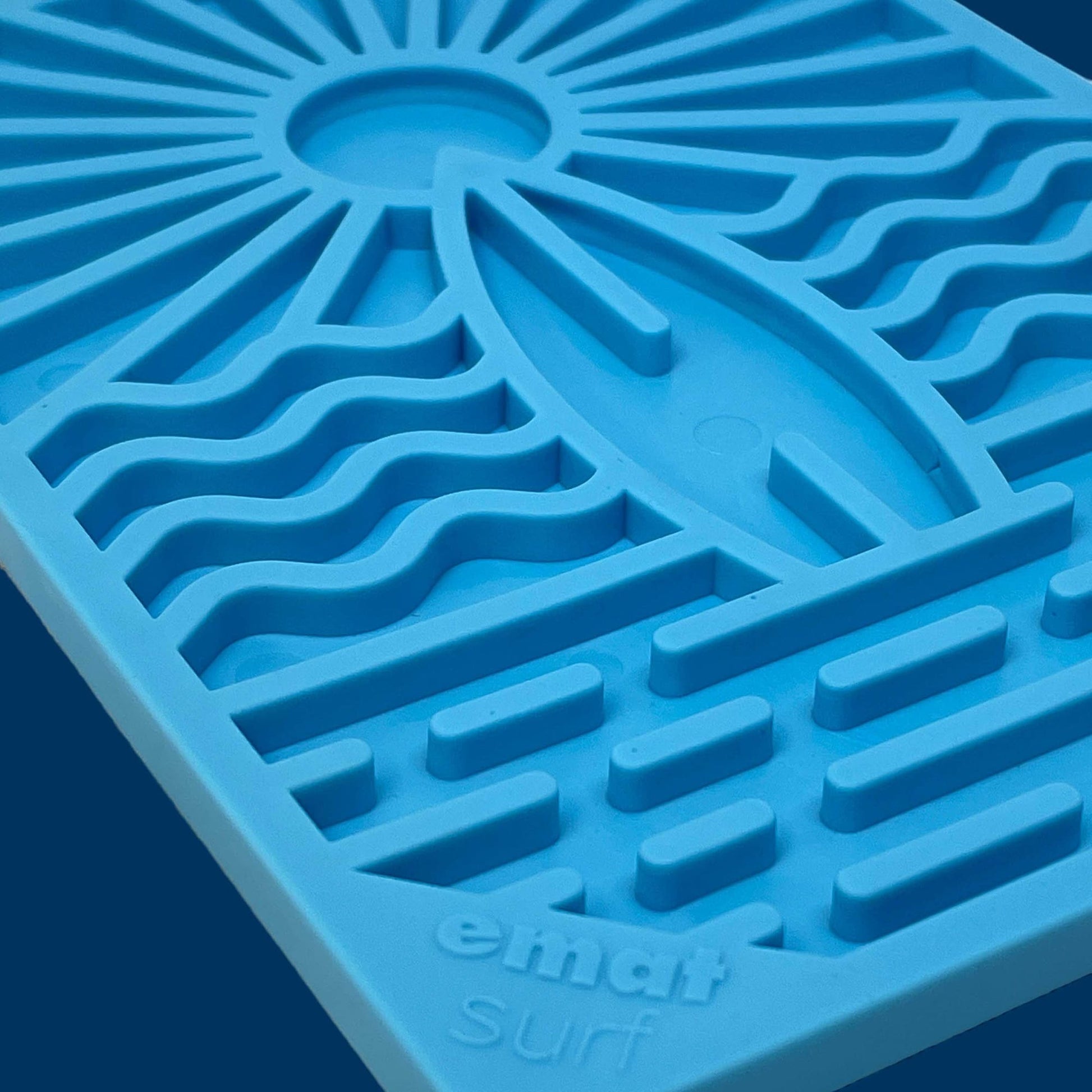 Surf's Up eMat - Small Lickmat for Dogs and Cats | Beach-Themed Design | SodaPup EMAT SodaPup/True Dogs, LLC