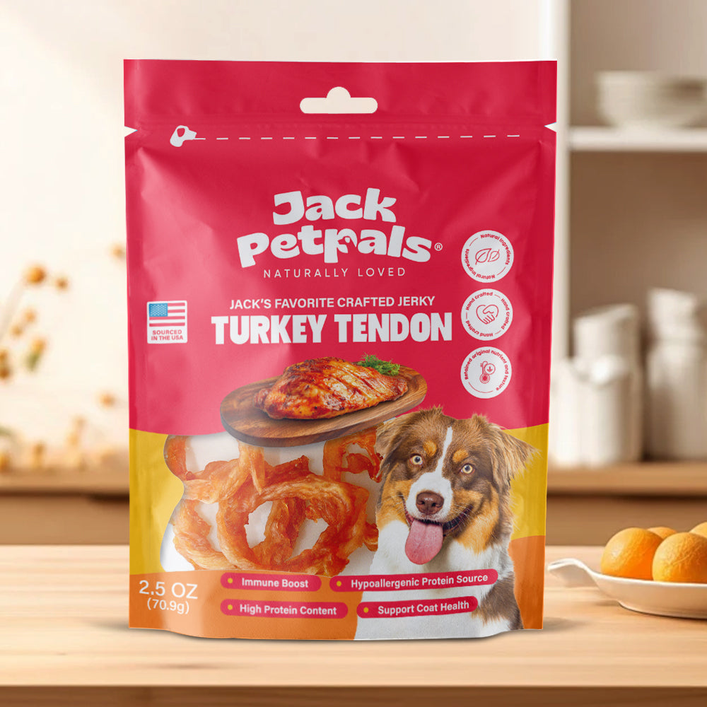 Jack PetPals Handcrafted Jerky Turkey Tendon Dog Treats (2.5oz) Dog Treats American Pet Supplies