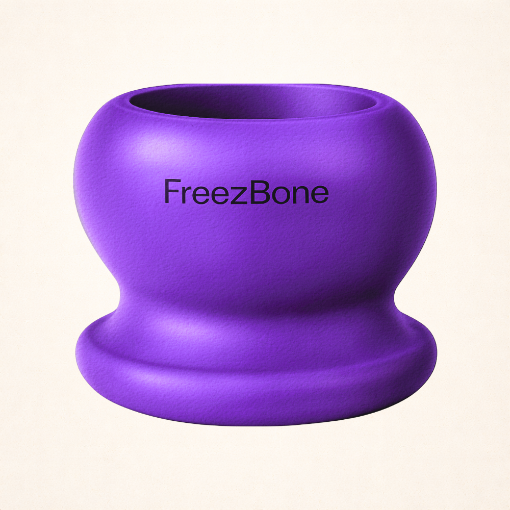 Freezball - Durable Fillable Dog Chew Bone Purple Freezbone