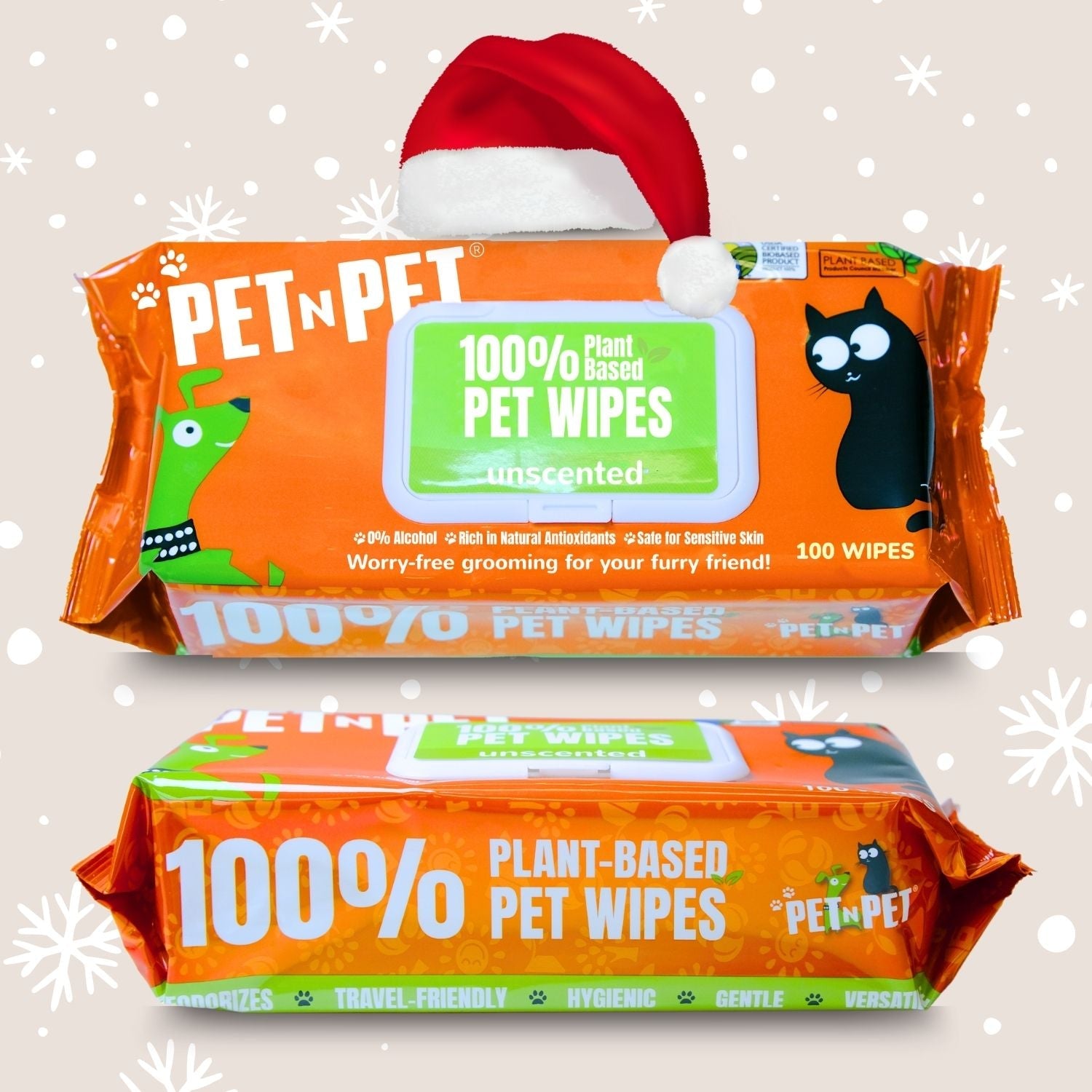 Dog Wipes Cleaning & Deodorizing 100 Count Pet Wipes Pet N Pet ®