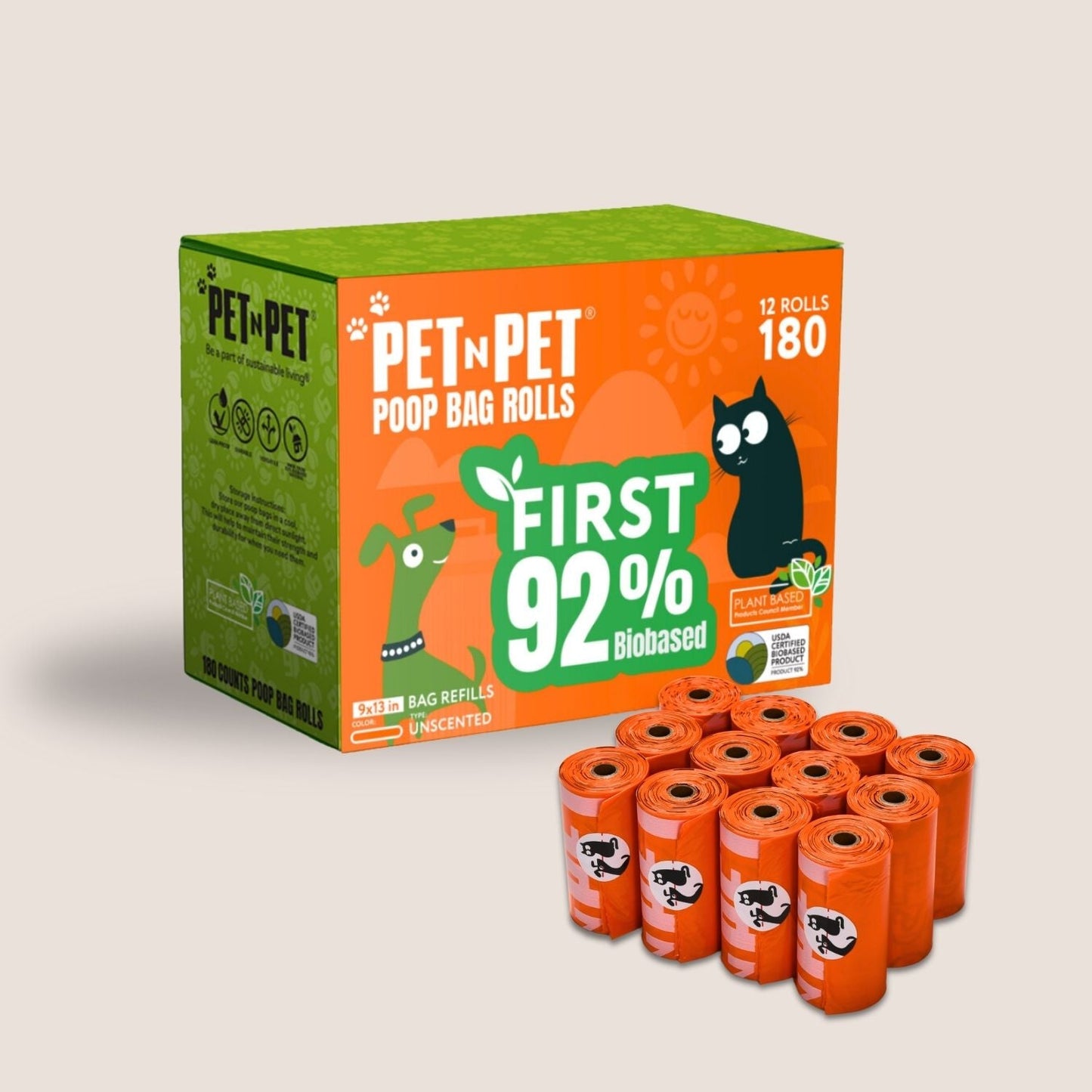 92% Biobased Poop Bags Pet N Pet ®