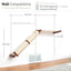 Slanted Cat Scratcher for Wall English Chestnut Bamboo 2-Tier Single Natural Canvas Cat Scratcher Catastrophic Creations