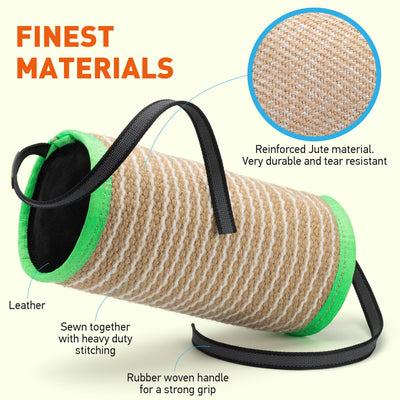 Viper Jute Cylinder Bite Roll Dog Toys Dogline