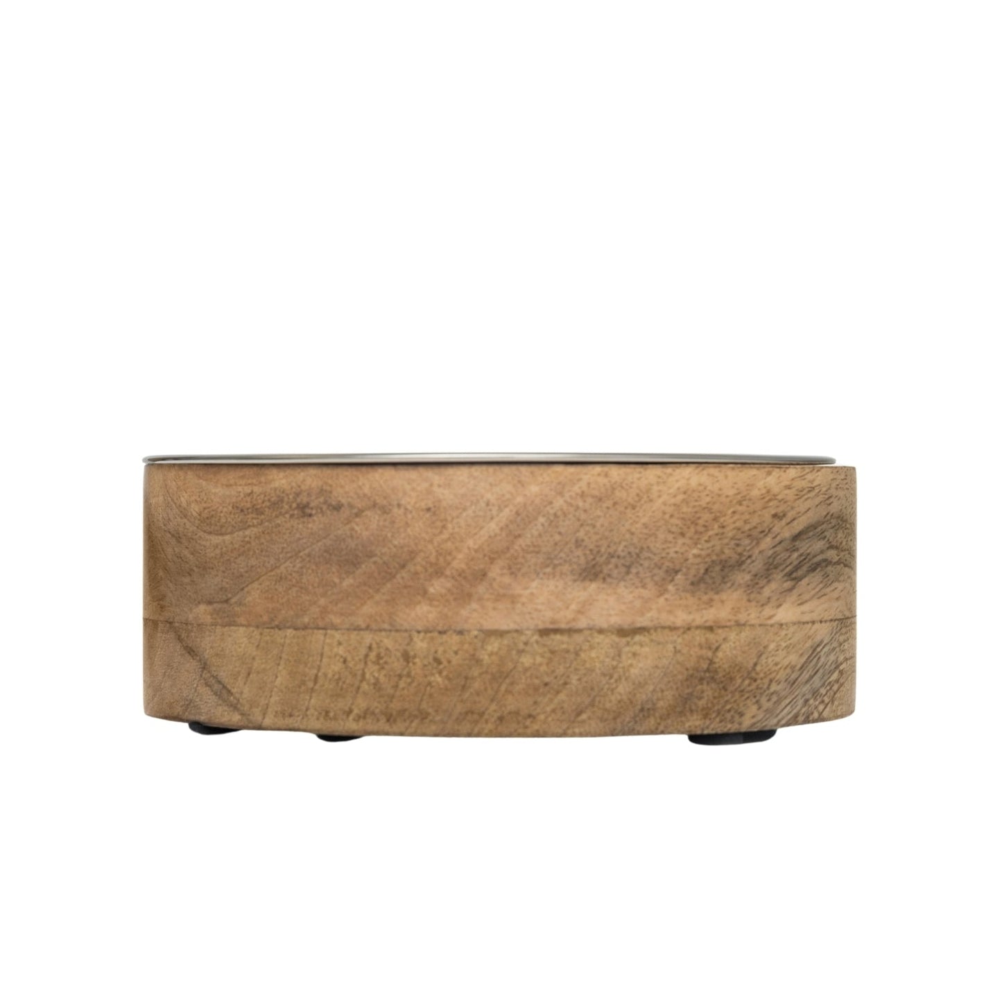 Country Living Stainless Steel Dog Bowl with Cylindrical Mango Wood Holder Mangowood Bowls American Pet Supplies