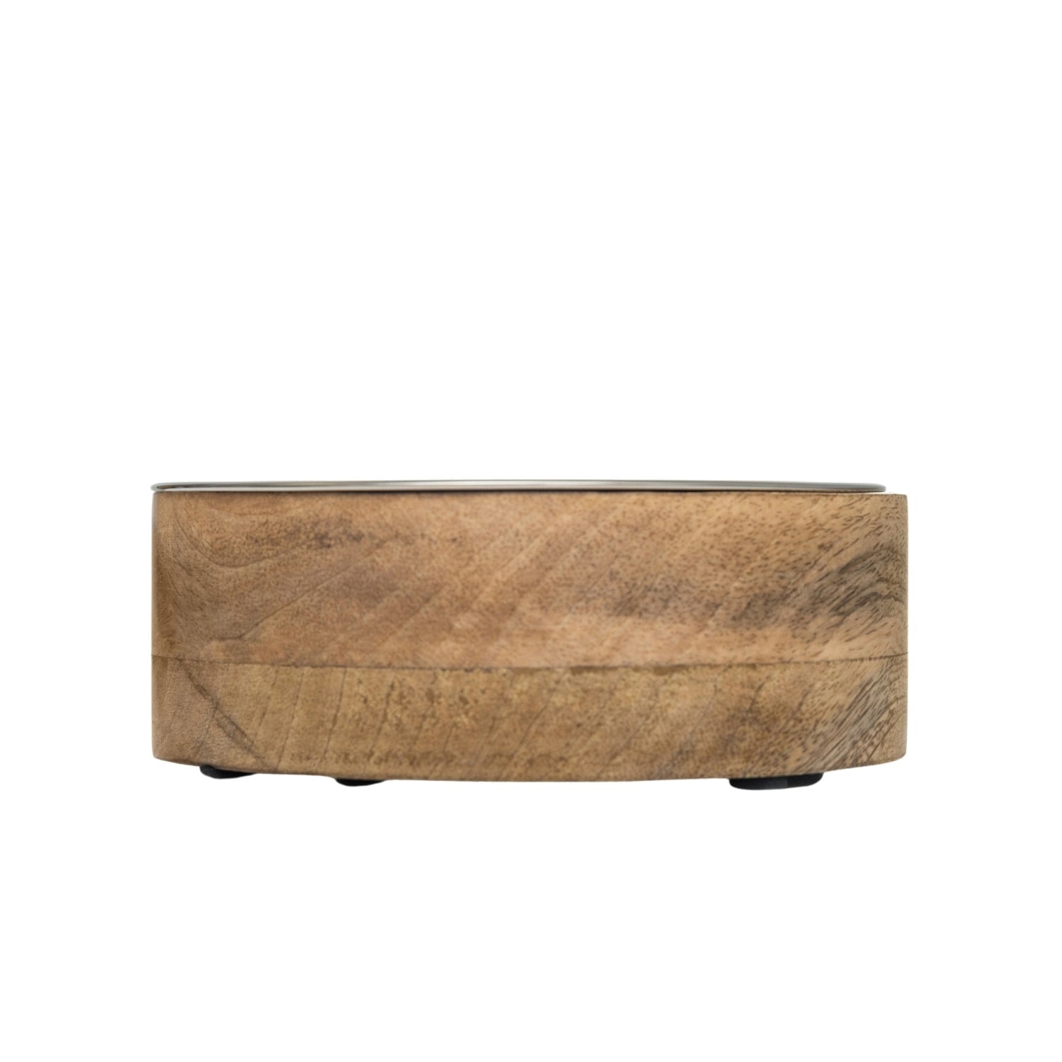 Country Living Stainless Steel Dog Bowl with Cylindrical Mango Wood Holder Mangowood Bowls American Pet Supplies