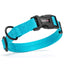 Nylon Flat Dog Collar Cyan Dog Collars Dogline