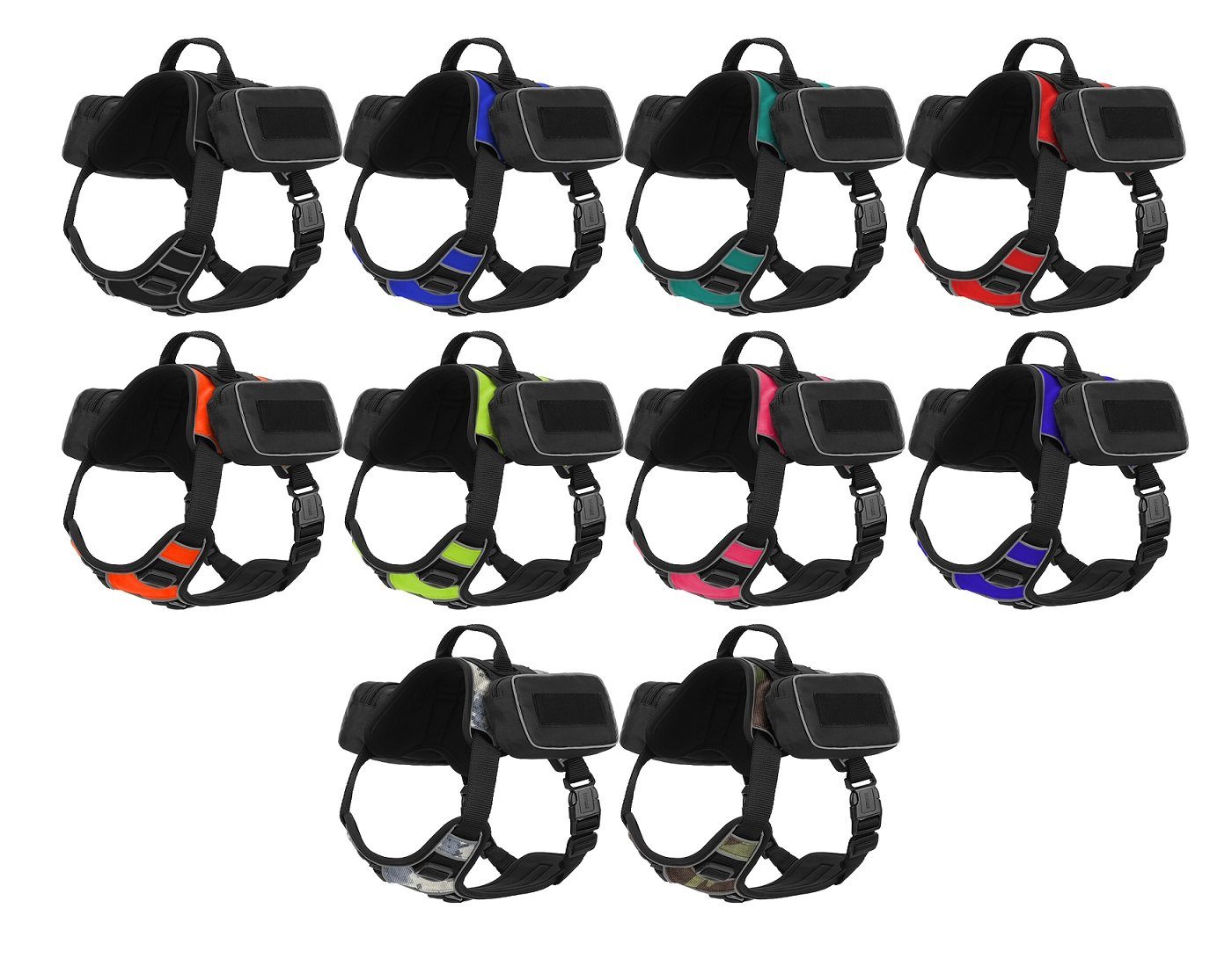 Quest Removable Utility Saddlebags + Built-In Waste Bag Dispenser Dog Harnesses Dogline