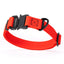 Waterproof Dog Collar with Metal Stab-Lock Buckle Cherry Red Dog Collar Dogline