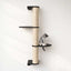 Wall Mounted Cat Climbing Pole - Sisal Onyx Bamboo 3-Tier Leaf Shelf No Cork Pad Cat Scratcher Catastrophic Creations
