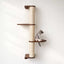 Wall Mounted Cat Climbing Pole - Sisal English Chestnut Bamboo 3-Tier Leaf Shelf No Cork Pad Cat Scratcher Catastrophic Creations