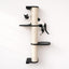 Wall Mounted Cat Climbing Pole - Sisal Onyx Bamboo 3-Tier Leaf Shelf Charcoal Cork Pad Cat Scratcher Catastrophic Creations