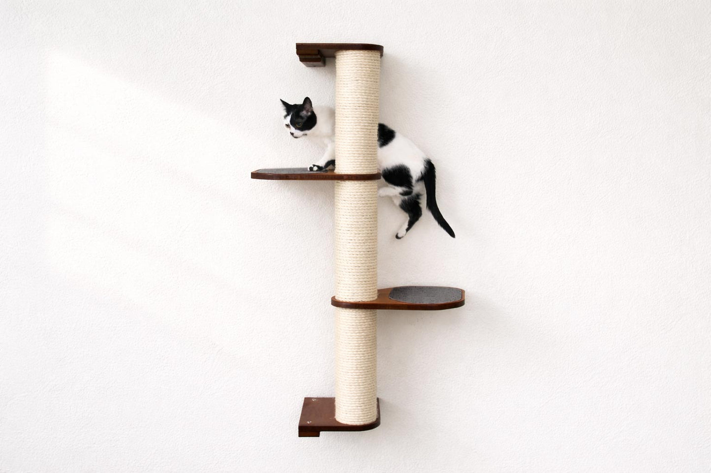 Wall Mounted Cat Climbing Pole - Sisal Cat Scratcher Catastrophic Creations