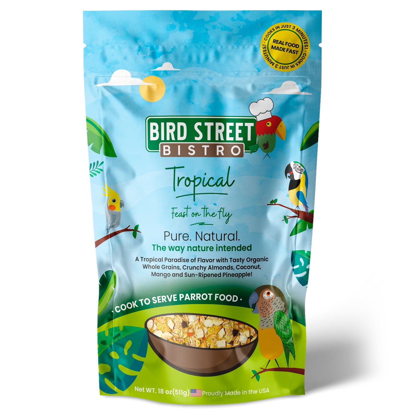 Tropical - Feast on the Fly 18 oz Parrot Food Bird Street Bistro