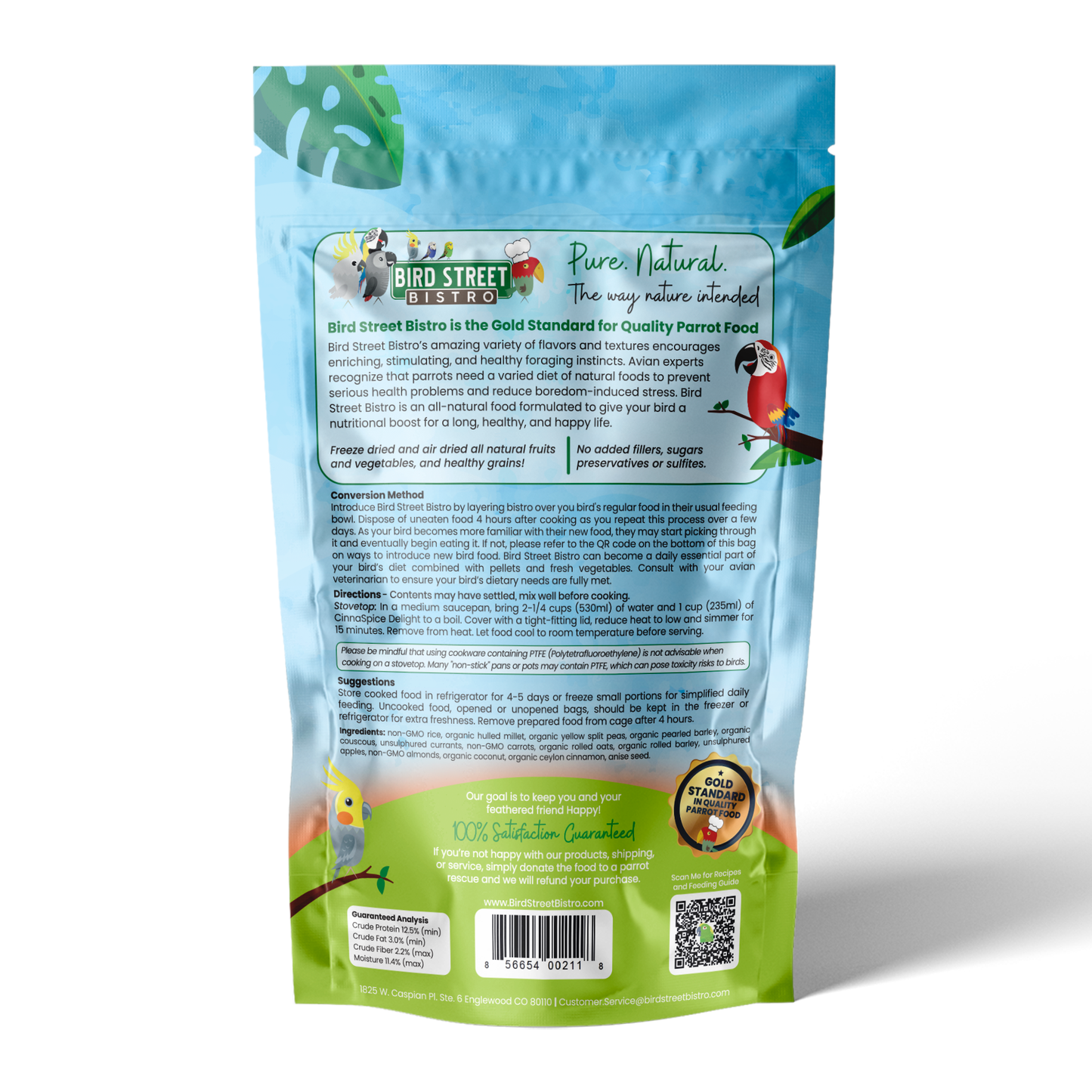 Cinnaspice Delight Parrot Food Bird Street Bistro