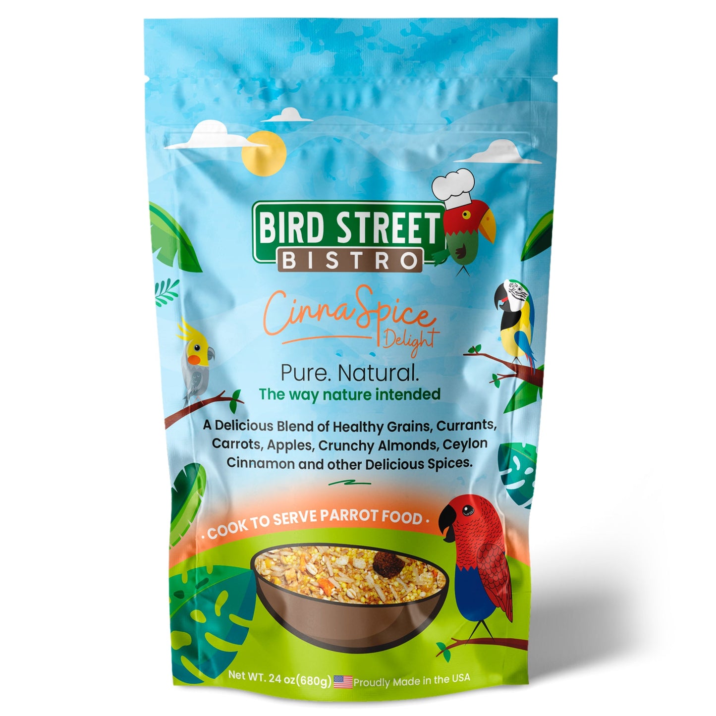 Cinnaspice Delight 24 oz Parrot Food Bird Street Bistro